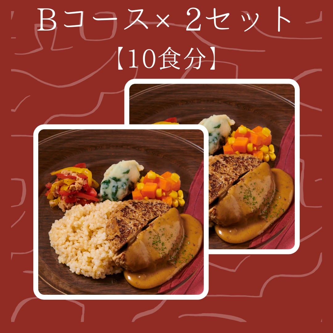 【冷凍栄養弁当・完全食・無添加】リハグルメBコース×2　10食セット