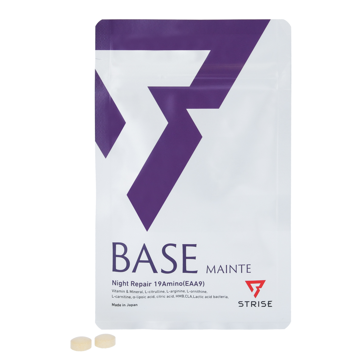 アミノ酸・マルチビタミン・必須ミネラル・回復　全47成分配合サプリメント　BASE MAINTE(ベースメンテ)